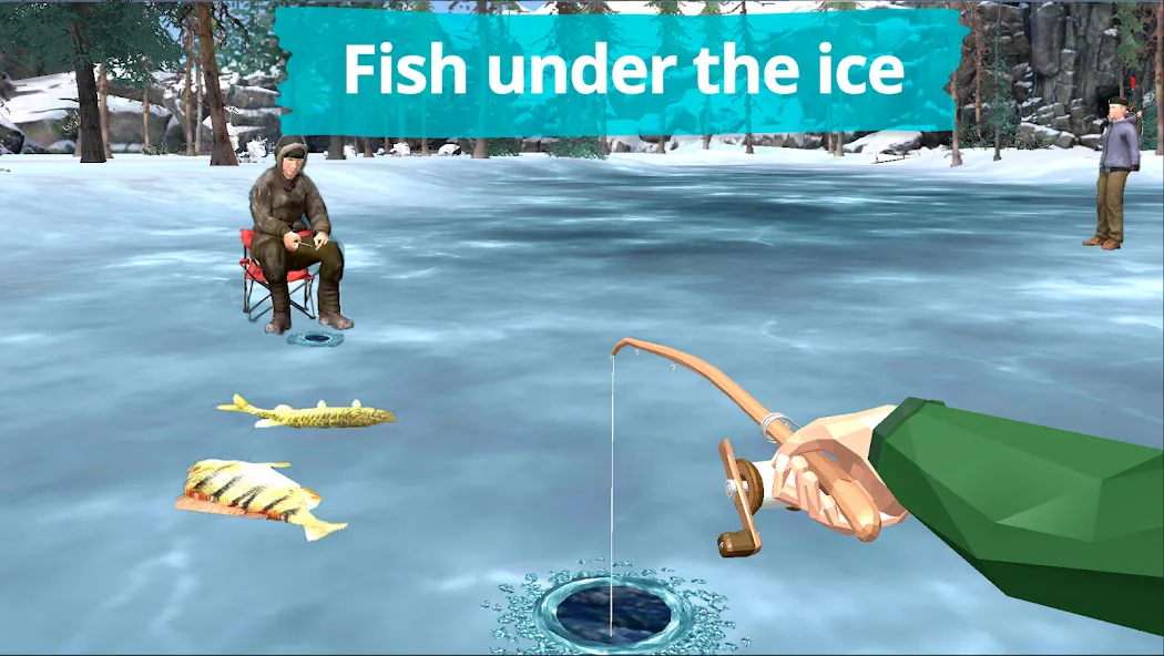 Взломанная Fishing in the Winter. Lakes.  [МОД Меню] — последняя версия apk на Андроид screen 1