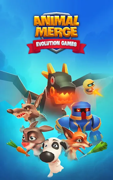 Скачать взлом Animal Merge — Evolution Games (Анимал Мерж)  [МОД Все открыто] — последняя версия apk на Андроид screen 1