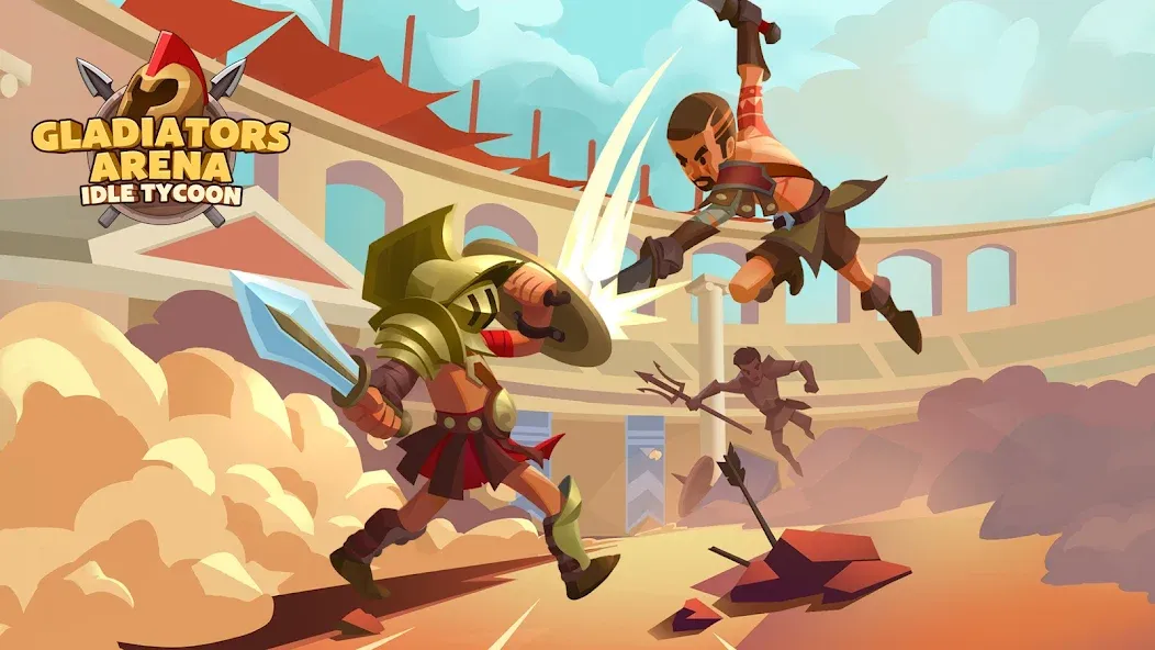 Скачать взломанную Gladiators Arena: Idle Tycoon (Гладиаторская арена)  [МОД Меню] — полная версия apk на Андроид screen 1