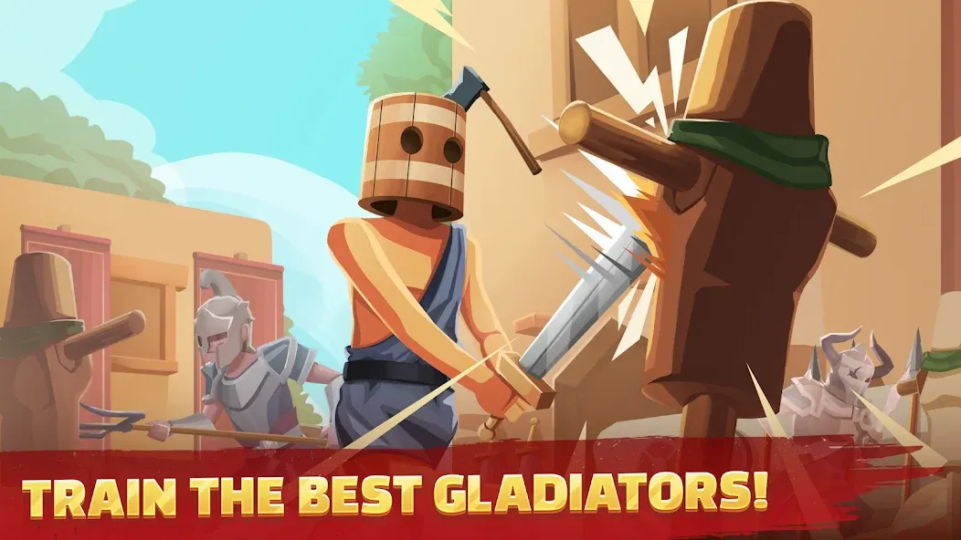 Скачать взломанную Gladiators Arena: Idle Tycoon (Гладиаторская арена)  [МОД Меню] — полная версия apk на Андроид screen 2