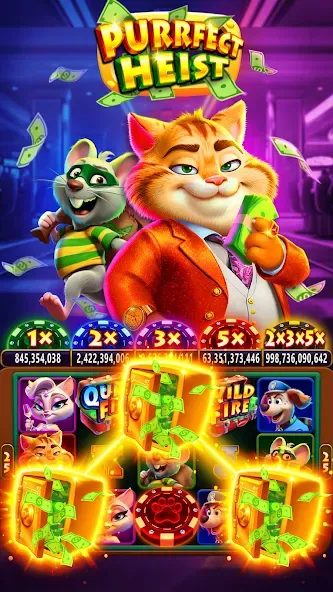 Взлом Fat Cat Casino — Slots Game (Фэт Кэт Казино)  [МОД Unlocked] — последняя версия apk на Андроид screen 3