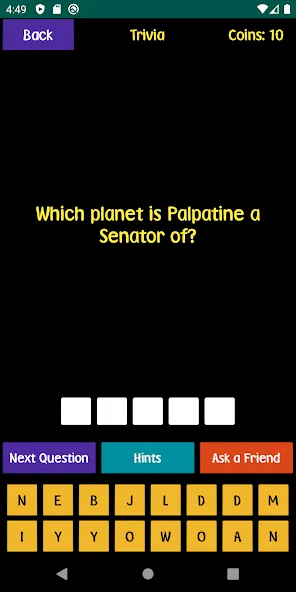 Скачать взломанную Quiz For SW Fans (Квиз для фанатов ЗВЗ)  [МОД Меню] — полная версия apk на Андроид screen 1