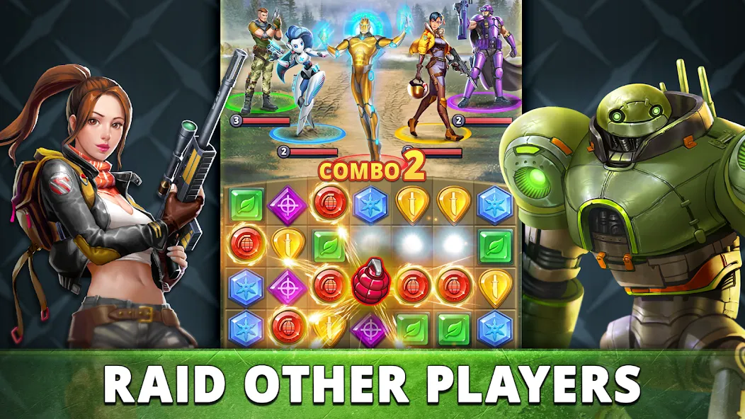 Взлом Puzzle Combat: Match-3 RPG (Пазл Комбат)  [МОД Бесконечные деньги] — полная версия apk на Андроид screen 2