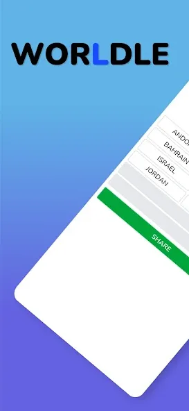 Скачать взломанную Worldle — Guess the Country (Ворлдле)  [МОД Menu] — стабильная версия apk на Андроид screen 1