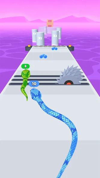 Взломанная Snake Run Race・3D Running Game (Снейк Ран Рейс)  [МОД Много монет] — стабильная версия apk на Андроид screen 3