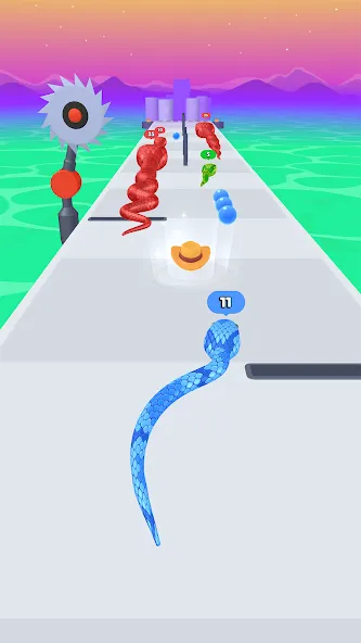 Взломанная Snake Run Race・3D Running Game (Снейк Ран Рейс)  [МОД Много монет] — стабильная версия apk на Андроид screen 4