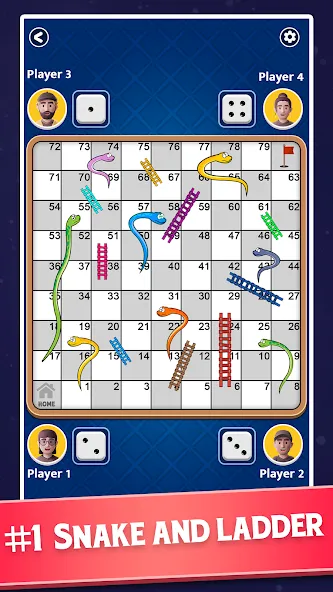 Скачать взломанную Snakes and Ladders — Ludo Game (Змеи и лестницы)  [МОД Бесконечные монеты] — стабильная версия apk на Андроид screen 2