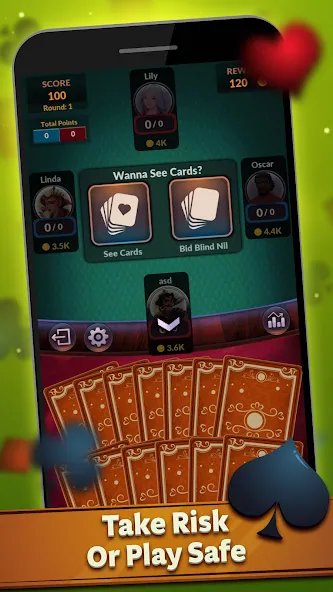 Взломанная Spades — Offline Card Games (Спейдс)  [МОД Mega Pack] — стабильная версия apk на Андроид screen 3