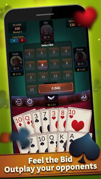 Взломанная Spades — Offline Card Games (Спейдс)  [МОД Mega Pack] — стабильная версия apk на Андроид screen 4