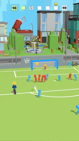 Взломанная Super Goal: Fun Soccer Game (Супер Гол)  [МОД Меню] — стабильная версия apk на Андроид screen 1