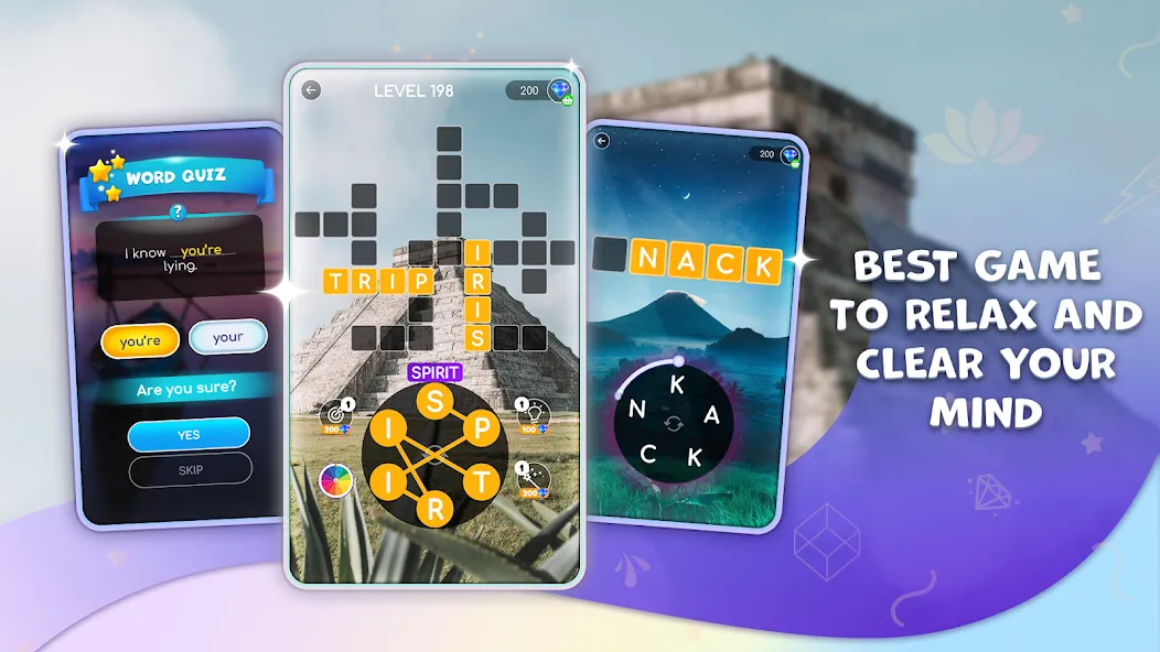 Скачать взлом Calming Crosswords Word Puzzle  [МОД Бесконечные монеты] — стабильная версия apk на Андроид screen 2