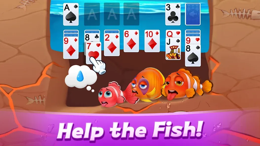 Взлом Solitaire 3D Fish  [МОД Все открыто] — стабильная версия apk на Андроид screen 1