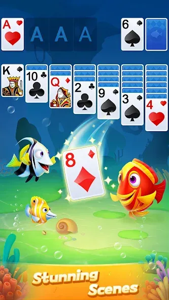 Взлом Solitaire 3D Fish  [МОД Все открыто] — стабильная версия apk на Андроид screen 4