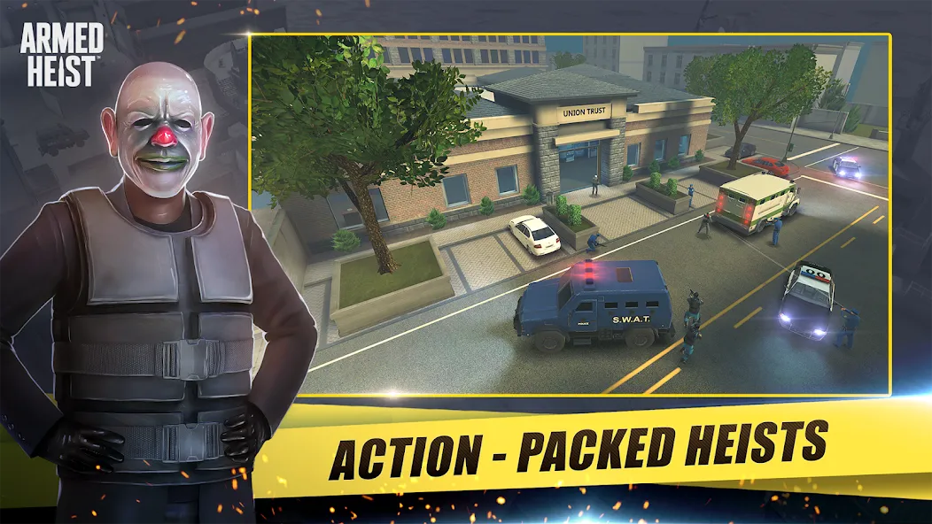 Скачать взломанную Armed Heist: Shooting gun game (Армед Хейст)  [МОД Меню] — последняя версия apk на Андроид screen 1