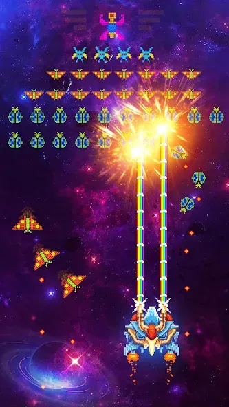 Скачать взлом Space Shooter: Galaxy Attack (Спейс шутер)  [МОД Бесконечные монеты] — стабильная версия apk на Андроид screen 5