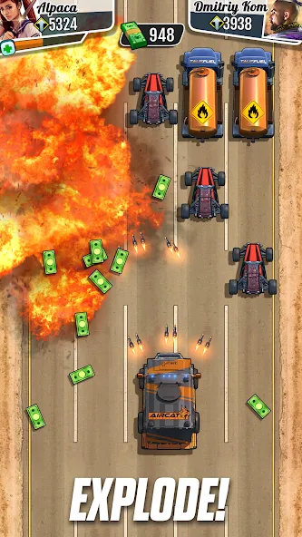 Скачать взломанную Fastlane: Road to Revenge (Фастлейн)  [МОД Menu] — полная версия apk на Андроид screen 4