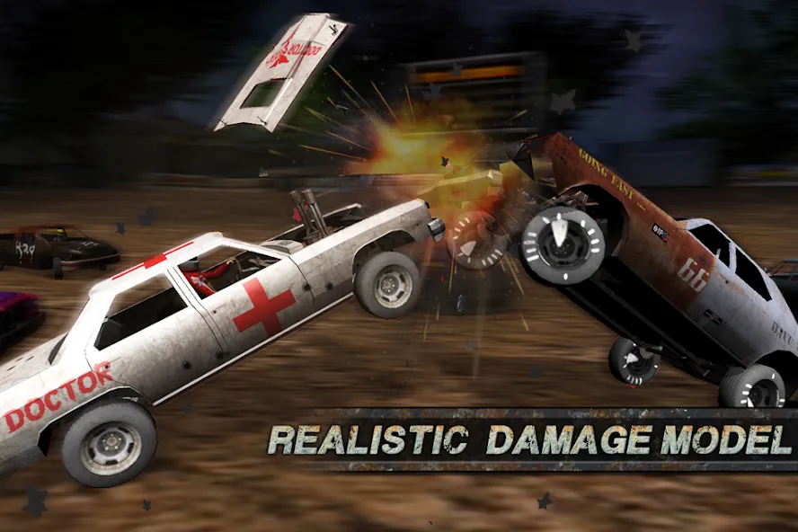 Скачать взлом Demolition Derby: Crash Racing (Демолиция Дерби)  [МОД Бесконечные деньги] — полная версия apk на Андроид screen 1