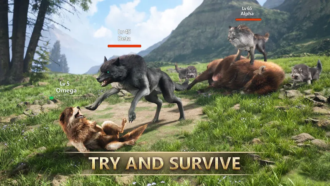 Взлом Wolf Game: Wild Animal Wars (Вулф Гейм)  [МОД Menu] — полная версия apk на Андроид screen 1