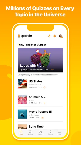 Взлом Sporcle (Споркл)  [МОД Unlimited Money] — последняя версия apk на Андроид screen 1