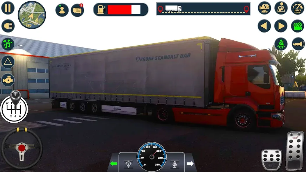 Скачать взломанную Euro Cargo Truck Simulator 3D  [МОД Все открыто] — последняя версия apk на Андроид screen 1