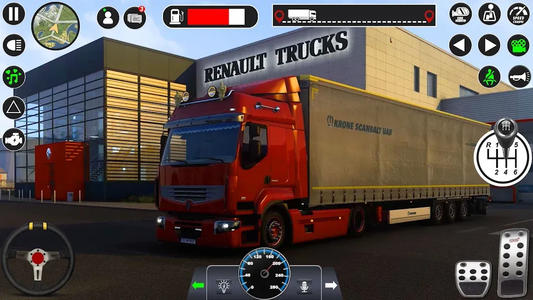 Скачать взломанную Euro Cargo Truck Simulator 3D  [МОД Все открыто] — последняя версия apk на Андроид screen 3