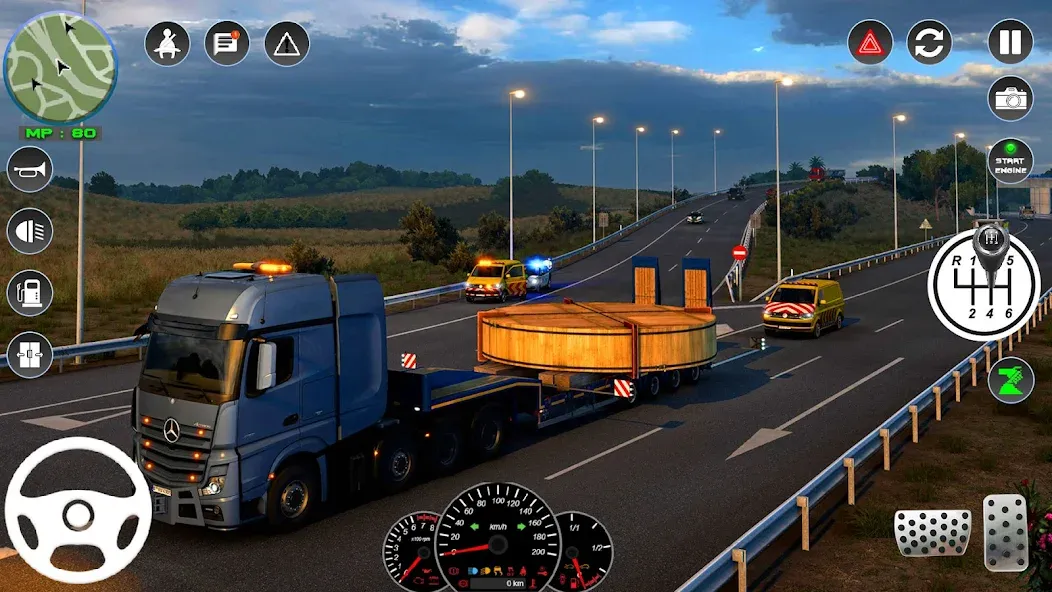 Скачать взломанную Euro Cargo Truck Simulator 3D  [МОД Все открыто] — последняя версия apk на Андроид screen 4