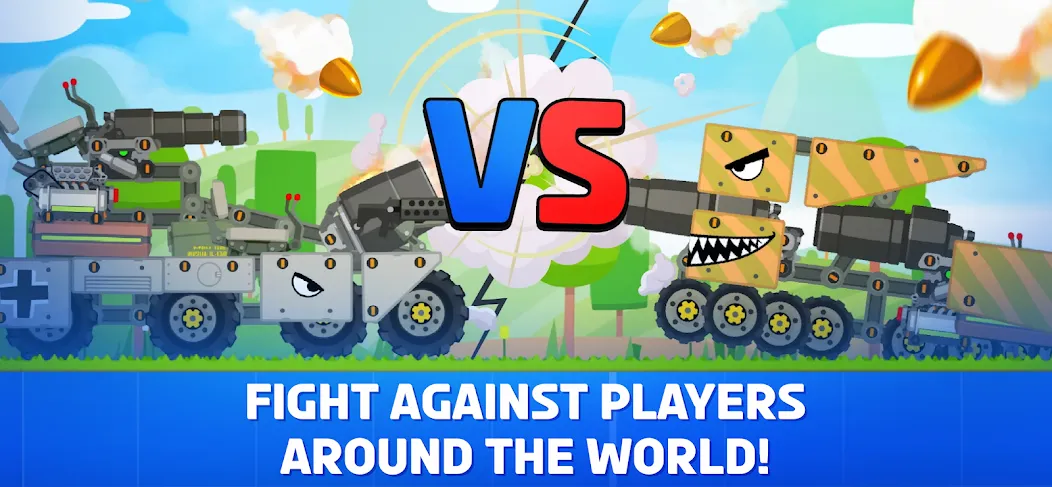 Скачать взлом Super Tank Rumble  [МОД Бесконечные деньги] — полная версия apk на Андроид screen 2