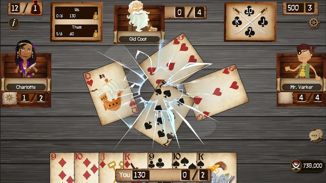 Скачать взломанную Spades Cutthroat Pirates (Спейдс Каттхроат Пирейтс)  [МОД Mega Pack] — полная версия apk на Андроид screen 1