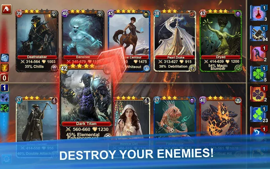 Взлом Blood of Titans: Card Battle  [МОД Unlocked] — стабильная версия apk на Андроид screen 1