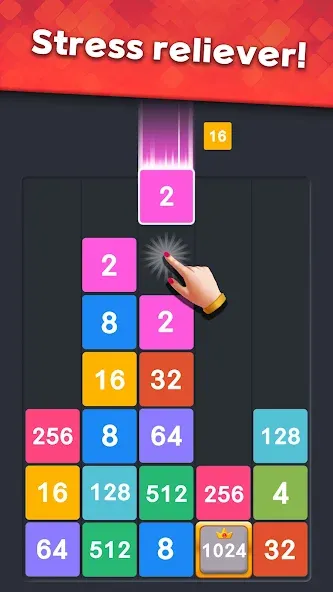 Взломанная Drop Merge : Number Puzzle (Дроп Мердж)  [МОД Unlocked] — последняя версия apk на Андроид screen 2