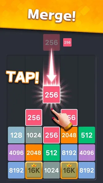 Взломанная Drop Merge : Number Puzzle (Дроп Мердж)  [МОД Unlocked] — последняя версия apk на Андроид screen 3