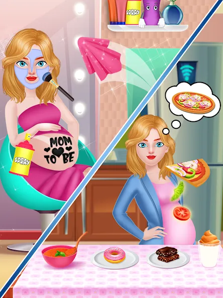 Скачать взлом Mom Babysitting Game  [МОД Unlimited Money] — последняя версия apk на Андроид screen 1