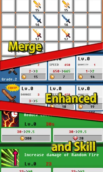 Взлом Merge Sword :Idle Merged Sword (Мерж Сворд)  [МОД Бесконечные монеты] — последняя версия apk на Андроид screen 2