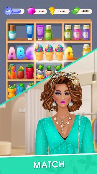 Взлом Fashion Triple Match: Dress Up (Фэшн Мердж)  [МОД Много денег] — последняя версия apk на Андроид screen 2