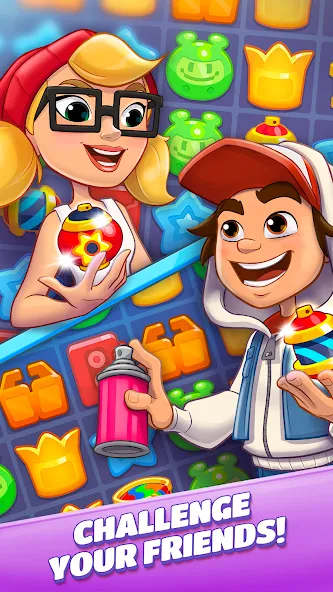 Взломанная Subway Surfers Match (Сабвей Серферс Матч)  [МОД Много монет] — последняя версия apk на Андроид screen 4