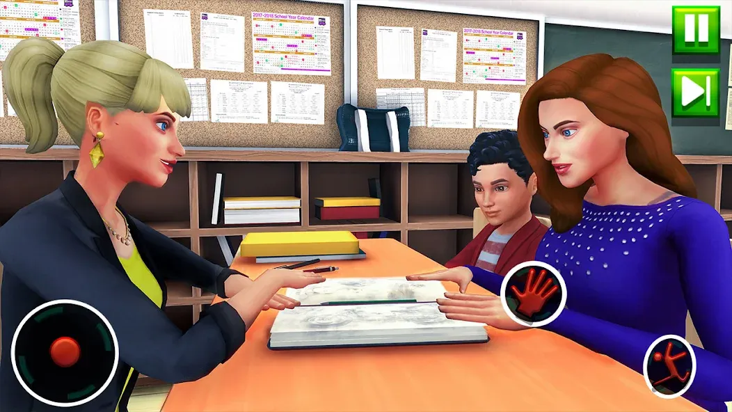 Скачать взломанную High School Teacher Sim Games  [МОД Бесконечные монеты] — последняя версия apk на Андроид screen 3