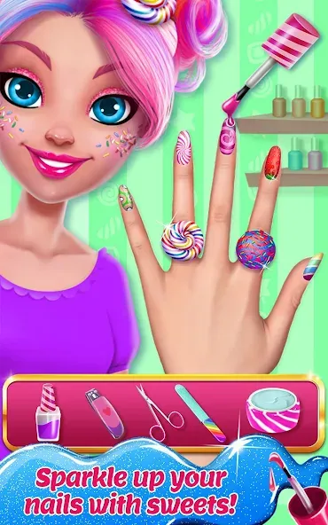 Взломанная Candy Makeup Beauty Game  [МОД Бесконечные деньги] — полная версия apk на Андроид screen 3