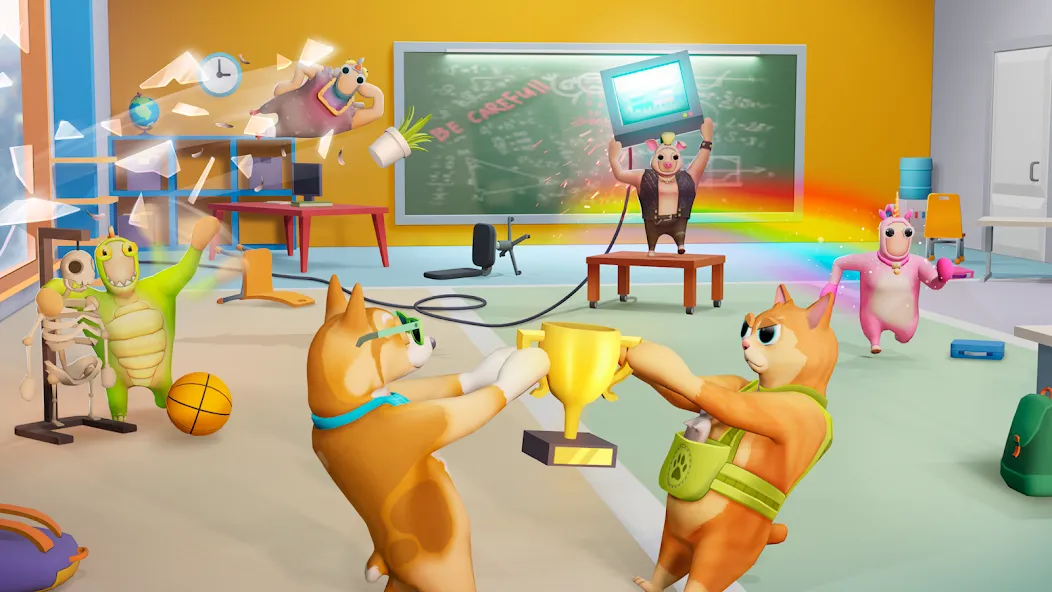 Взломанная Gang Battle Party: Animals 3D  [МОД Mega Pack] — стабильная версия apk на Андроид screen 1