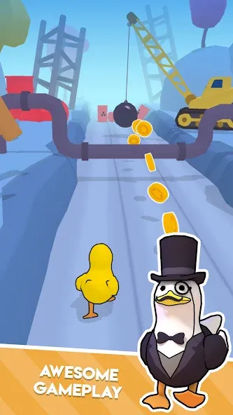 Скачать взломанную Duck On The Run (Дак он зе Ран)  [МОД Меню] — последняя версия apk на Андроид screen 2