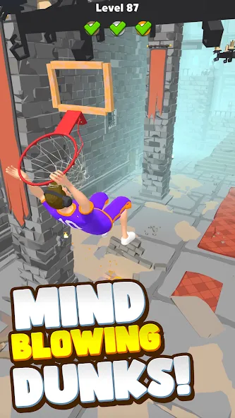 Скачать взлом Hoop World: Flip Dunk Game 3D (Хуп Ворлд)  [МОД Mega Pack] — полная версия apk на Андроид screen 2