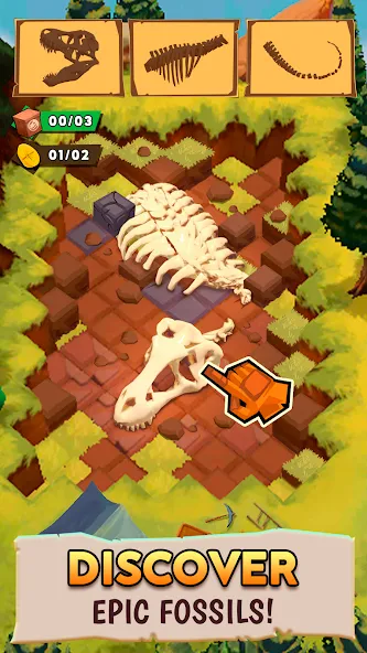 Взлом Dino Quest 2: Dinosaur Fossil (Дино Квест 2)  [МОД Много денег] — последняя версия apk на Андроид screen 1