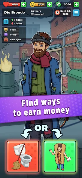 Скачать взлом Hobo Life: Business Simulator  [МОД Бесконечные монеты] — полная версия apk на Андроид screen 3