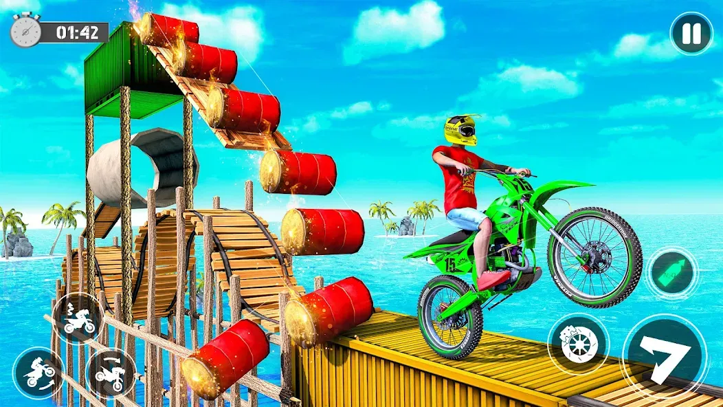 Взлом Bike Stunt Race Tricks Master  [МОД Меню] — последняя версия apk на Андроид screen 3