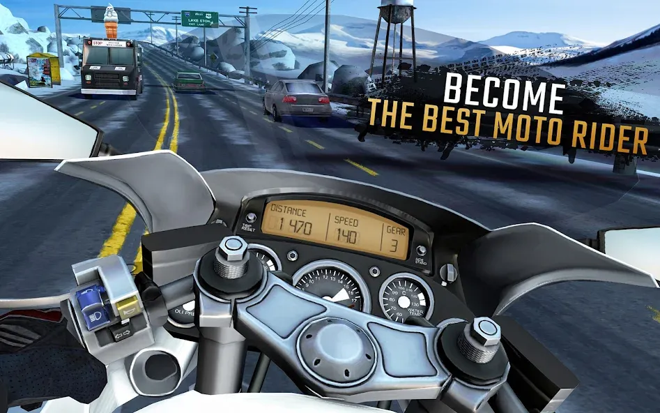 Скачать взлом Moto Rider GO: Highway Traffic (Мото Райдер ГО)  [МОД Бесконечные деньги] — стабильная версия apk на Андроид screen 5