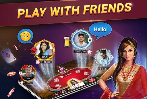 Скачать взлом Teen Patti Gold, Rummy & Poker (Тин Патти Голд Кард Гейм)  [МОД Mega Pack] — полная версия apk на Андроид screen 5