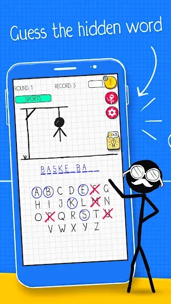 Взлом Hangman  [МОД Меню] — последняя версия apk на Андроид screen 1