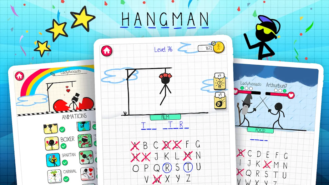 Взлом Hangman  [МОД Меню] — последняя версия apk на Андроид screen 5