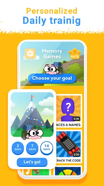 Взломанная Train your Brain. Memory Games  [МОД Menu] — последняя версия apk на Андроид screen 3