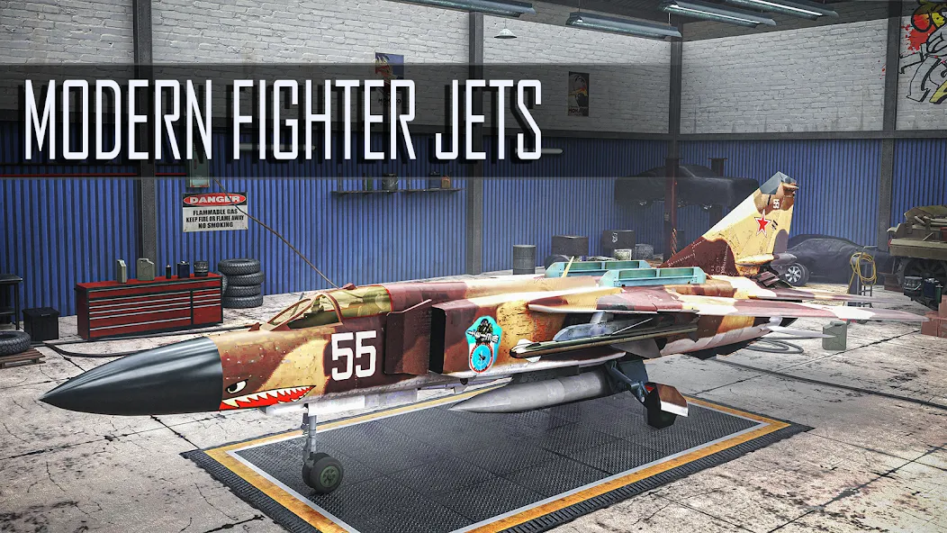 Взлом Jet Fighter: Sky Combat 3D (Джет Файтер)  [МОД Бесконечные монеты] — последняя версия apk на Андроид screen 3