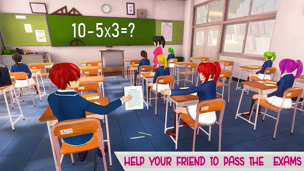 Взломанная Anime High School Life  [МОД Бесконечные деньги] — стабильная версия apk на Андроид screen 2